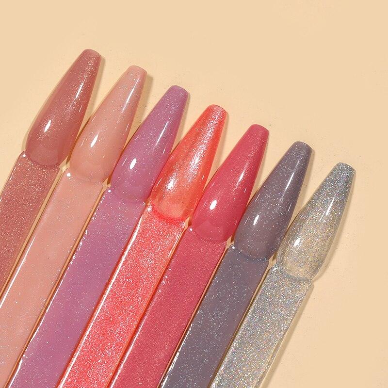 Modern Luxury Autumn Winter Womens Gel Polish Glossy Matte Diamond Effect Long Lasting Nail Art Sequins Design