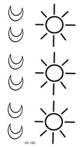 Modern Small Tattoo Sun Moon Heart Waterproof Temporary Tattoos High Quality Design For Womens