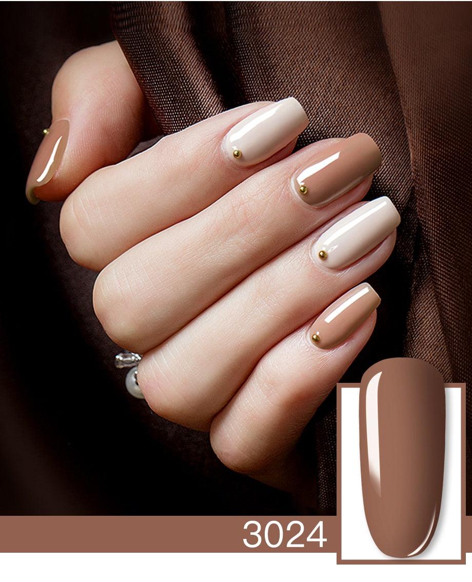 Modern Womens Glossy Colorful 8ml Nail Gel Polish Permanent UV LED  High Quality Crystal Effect Design