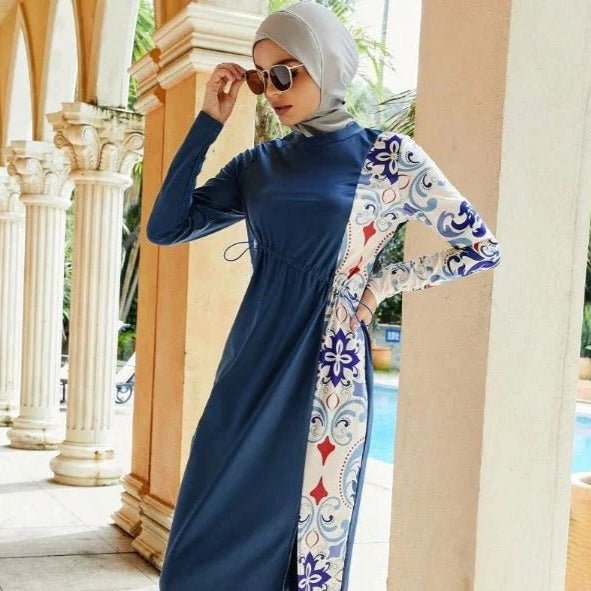 Modest Burkini Swimwear, Modest Swimwear for Muslim Women, Burkini With Hijab (MB018)