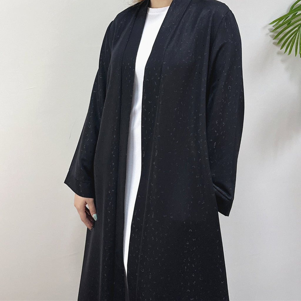 Modest Elegant Dress 3D Textured Printer with Flared Sleeves(MOA210)