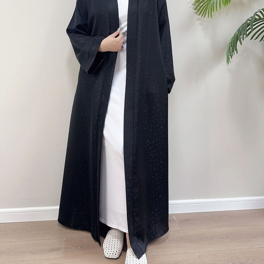 Modest Elegant Dress 3D Textured Printer with Flared Sleeves(MOA210)