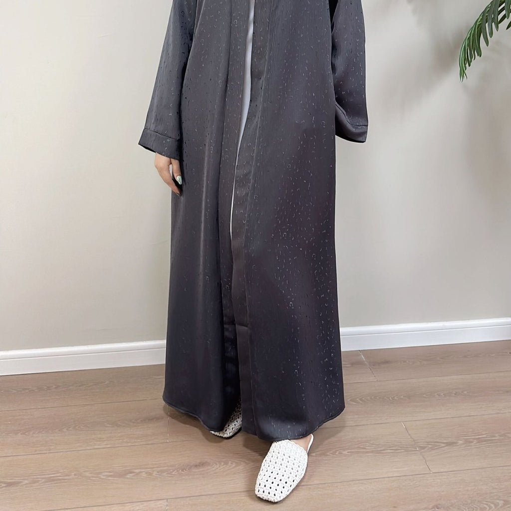Modest Elegant Dress 3D Textured Printer with Flared Sleeves(MOA210)