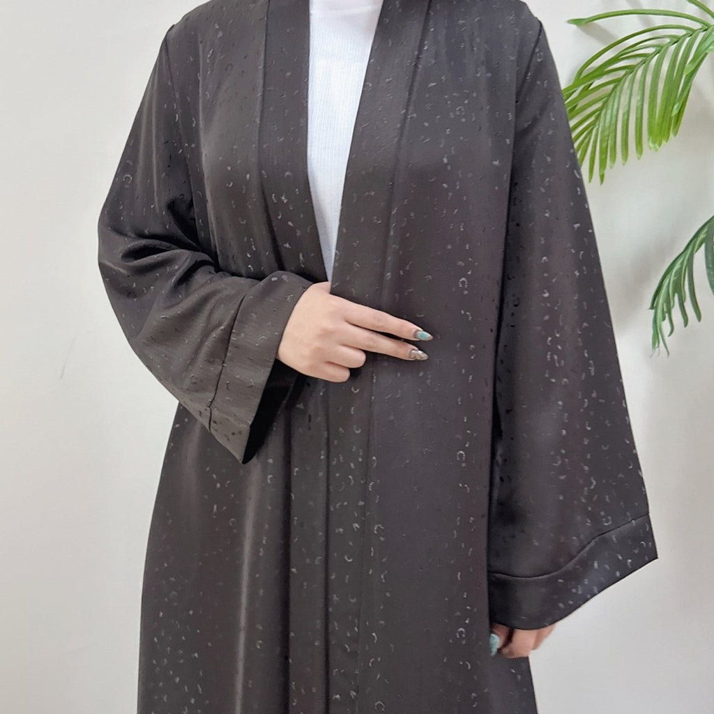 Modest Elegant Dress 3D Textured Printer with Flared Sleeves(MOA210)