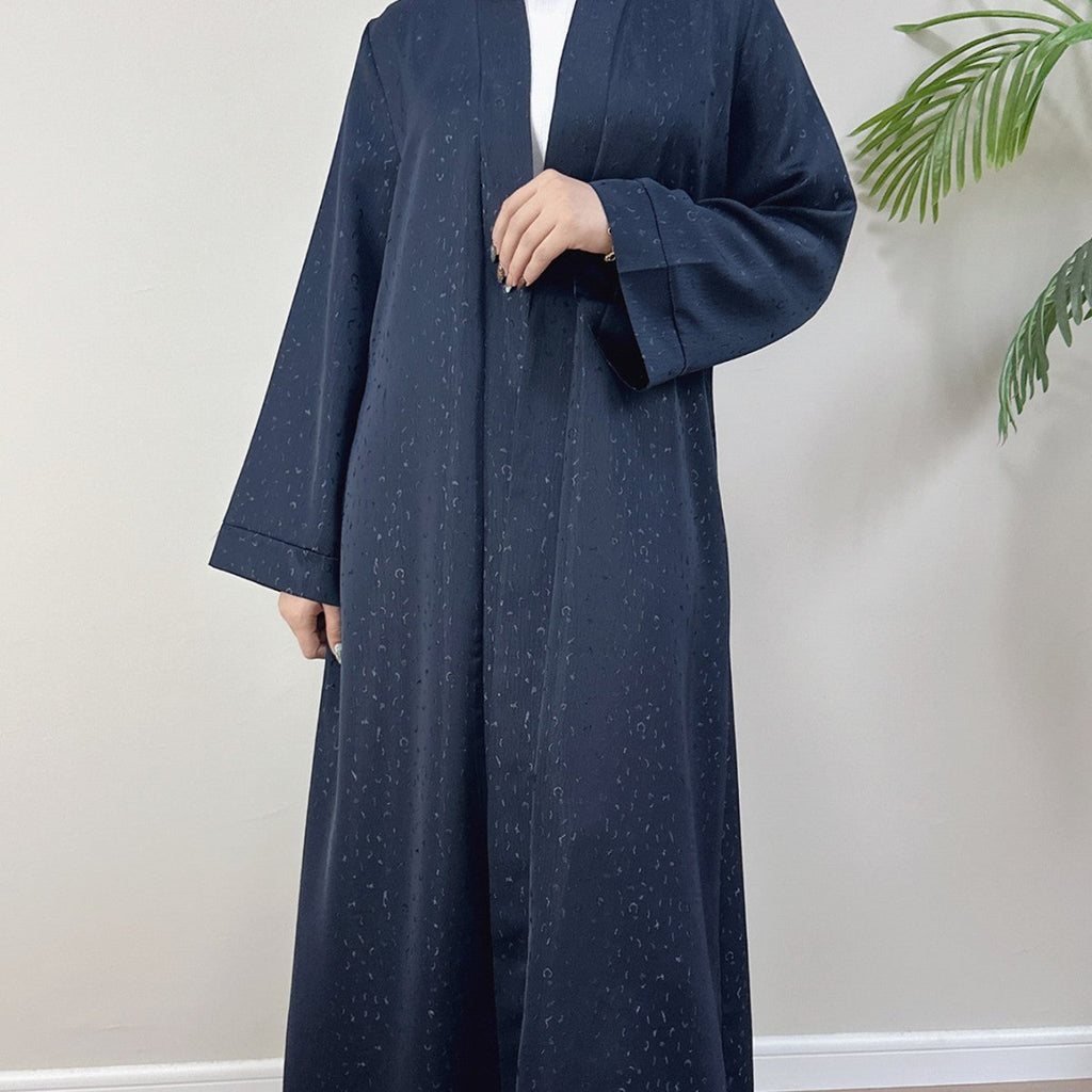 Modest Elegant Dress 3D Textured Printer with Flared Sleeves(MOA210)