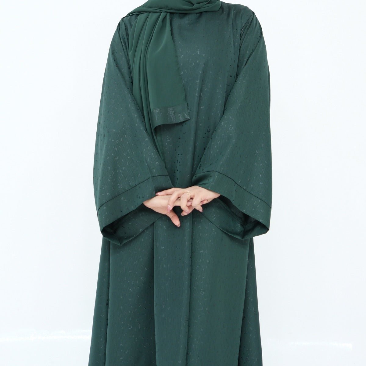Modest  Elegant Solid Color Abaya Robe with Wide Sleeves & Detachable Belt(MA279)