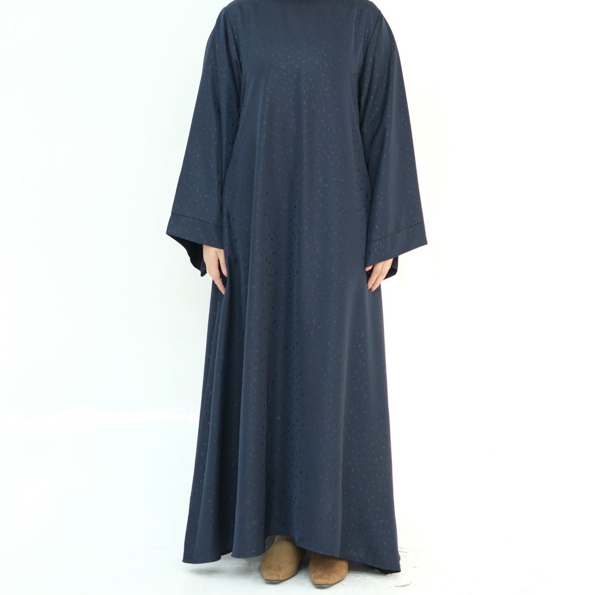 Modest  Elegant Solid Color Abaya Robe with Wide Sleeves & Detachable Belt(MA279)
