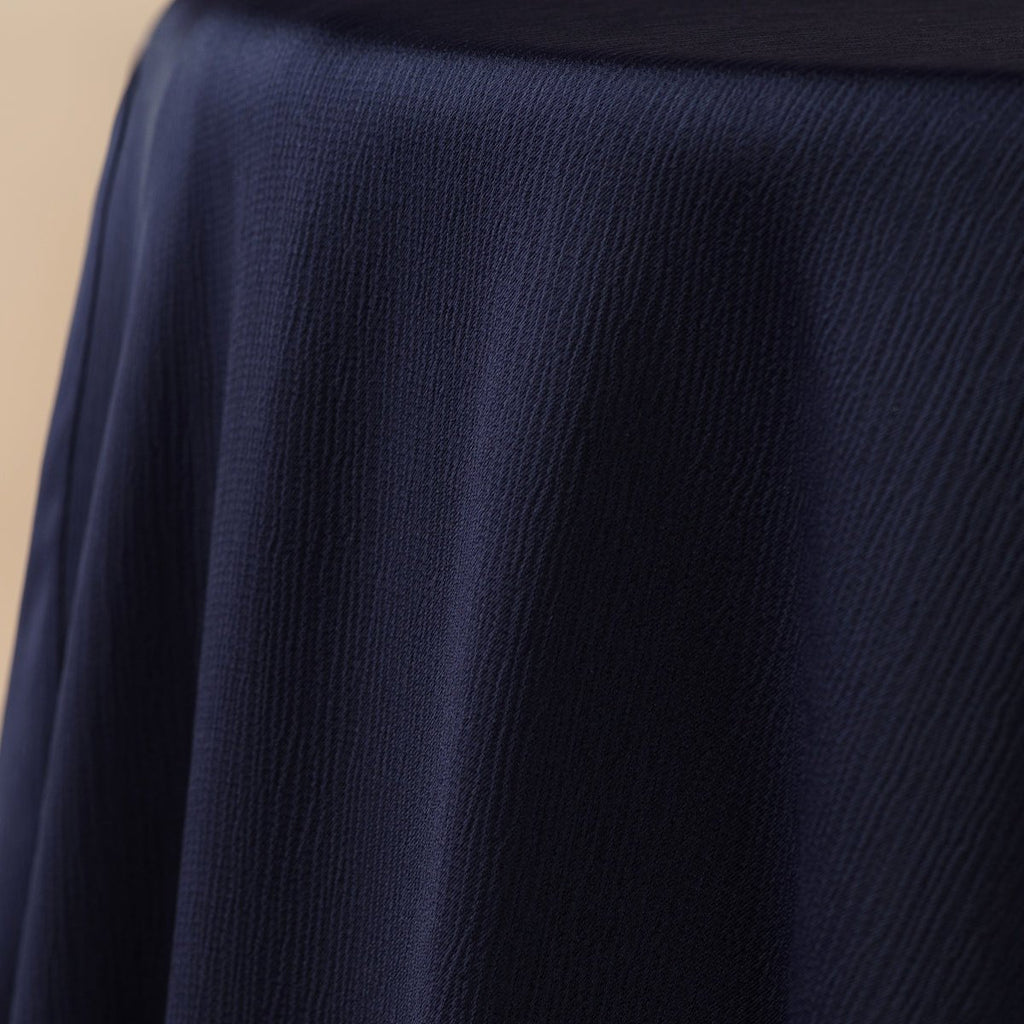 Navy Blue Pleated Abaya Set | Beaded Robe Abaya with Silver Embroidery (MOA168)