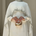 Celestial Rhinestone Cape Abaya | Luxury 2-Piece Set (MA251)