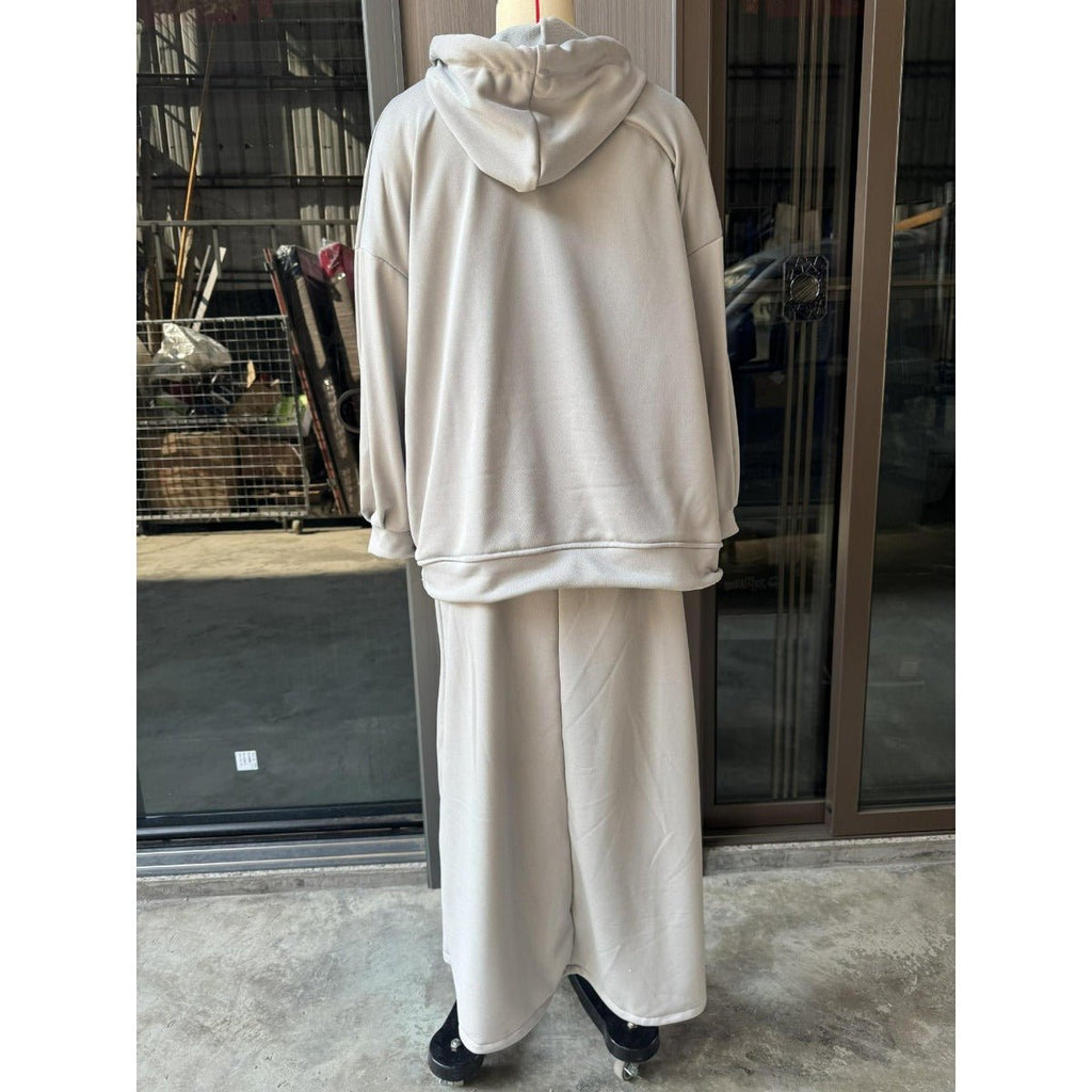 Modest Muslim Casual Wear Hooded Set | Long Sleeve Jacket & Maxi Skirt (MS095)