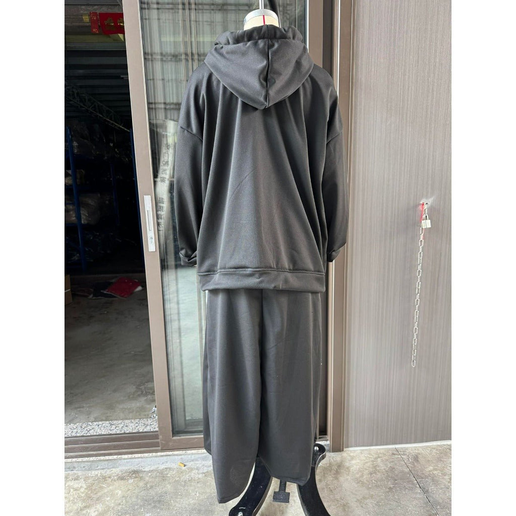 Modest Muslim Casual Wear Hooded Set | Long Sleeve Jacket & Maxi Skirt (MS095)