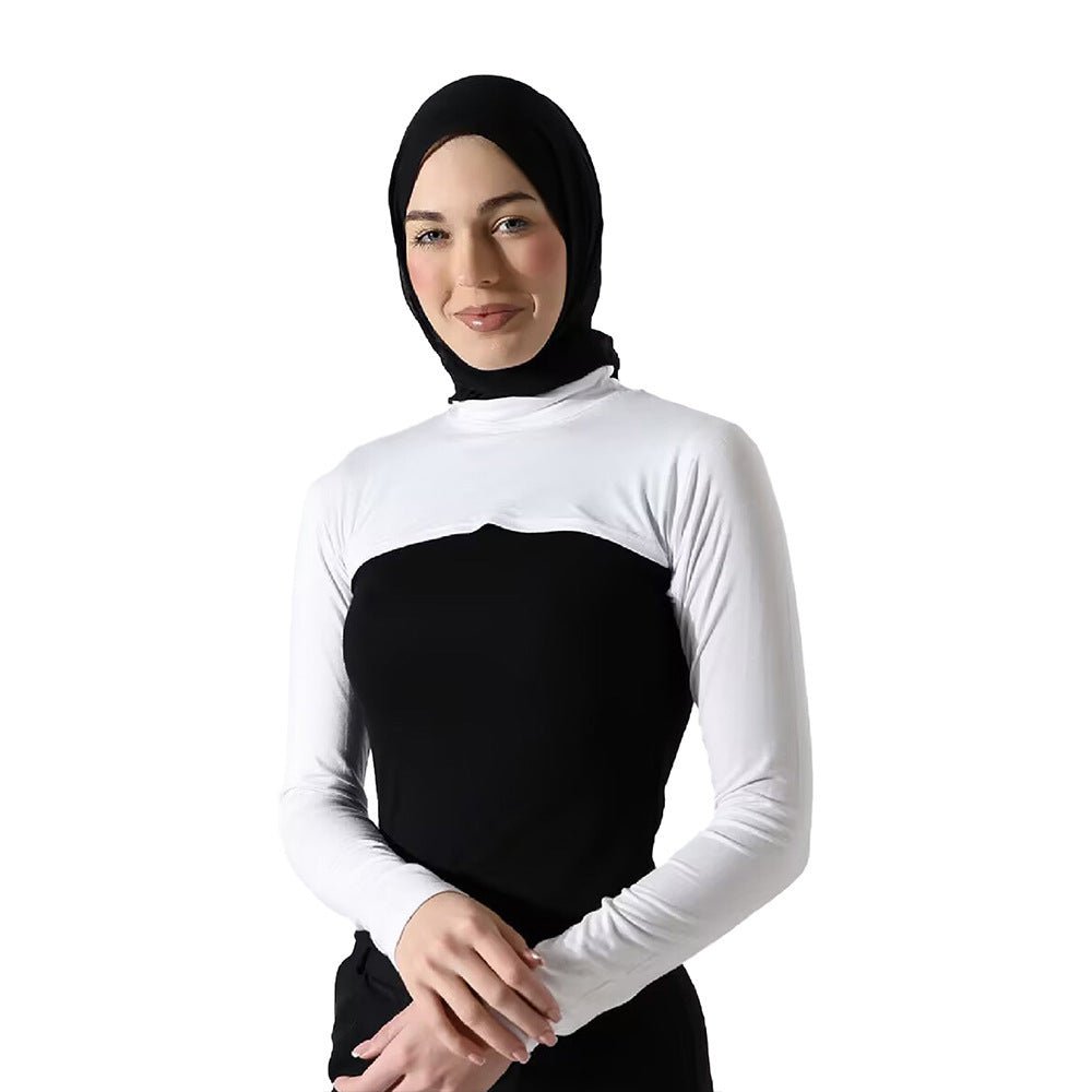 Modest Shoulder-Cover Base Layer Versatile Sleeveless Inner Top with Attached Sleeves | One Size (MAC409)