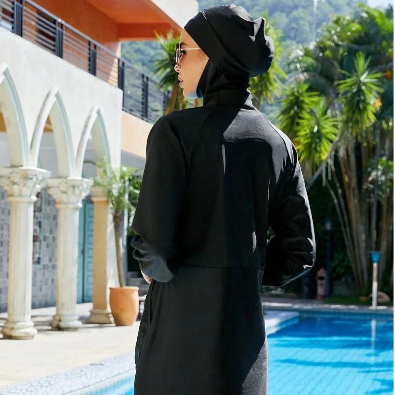 Modest Swimsuit For Muslima, Islamic Burkini Swim Suit, Islamic Swimwear With Hijab (MB021)