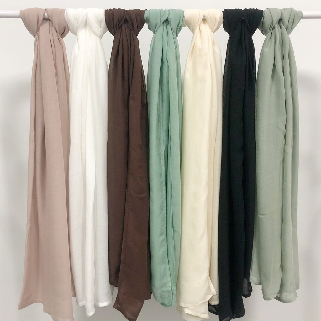 Modesty Pure Color Hijab & Undercap 2-Piece Set (MH174)