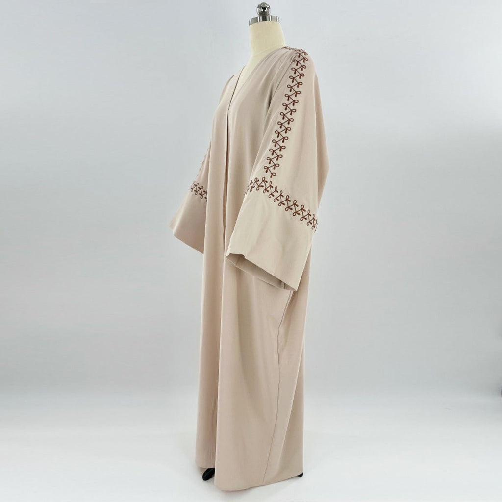 Moonlight Embroidered Abaya Set | Batwing Sleeve Robe with Matching Hijab (MOA183)