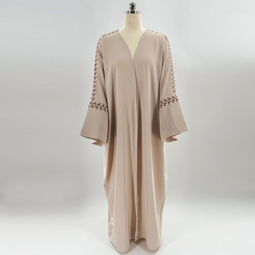 Moonlight Embroidered Abaya Set | Batwing Sleeve Robe with Matching Hijab (MOA183)