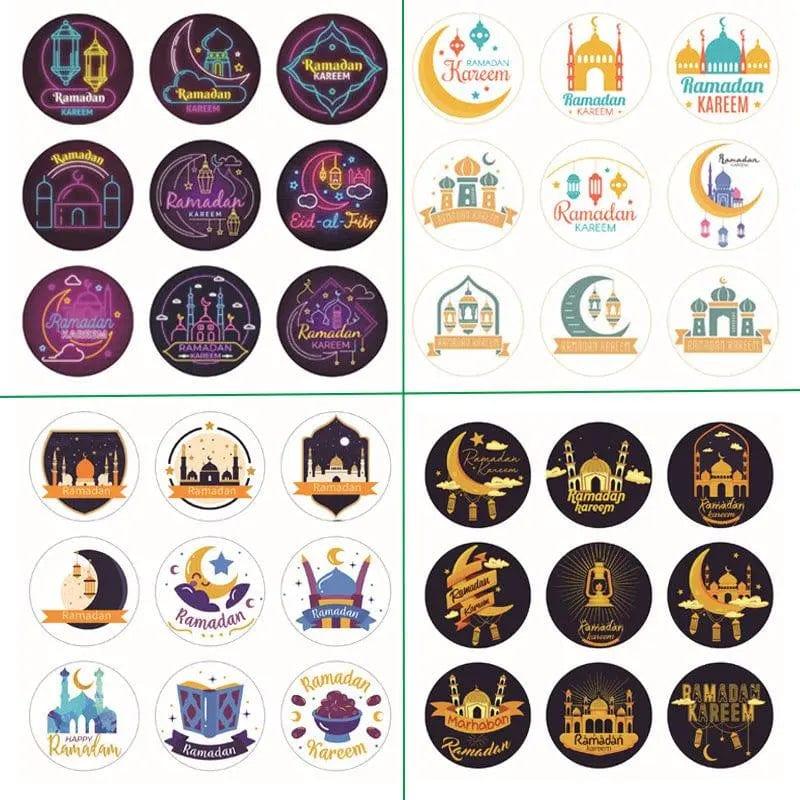 MR014 Ramadan Sticker, 90 Pcs Stickers Eid Mubarak Decoration