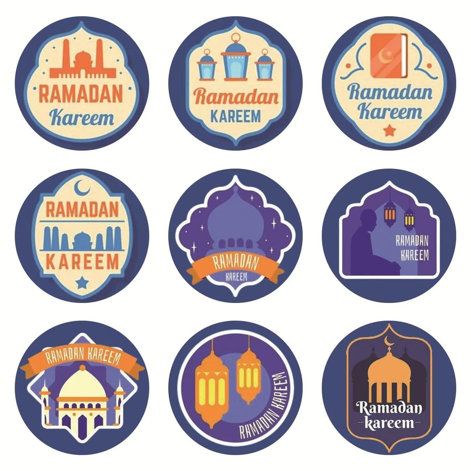 MR014 Ramadan Sticker, 90 Pcs Stickers Eid Mubarak Decoration