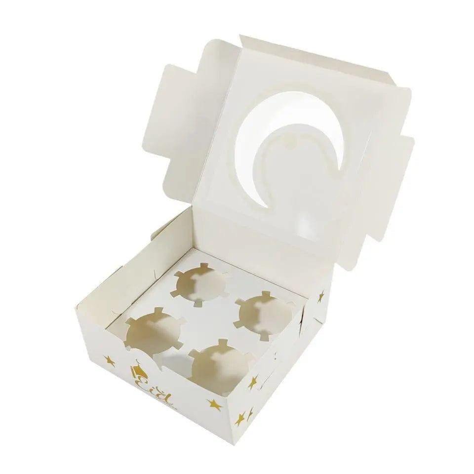 MR016 Ramadan Cupcake Packing Box,Muffin Box 4 holes