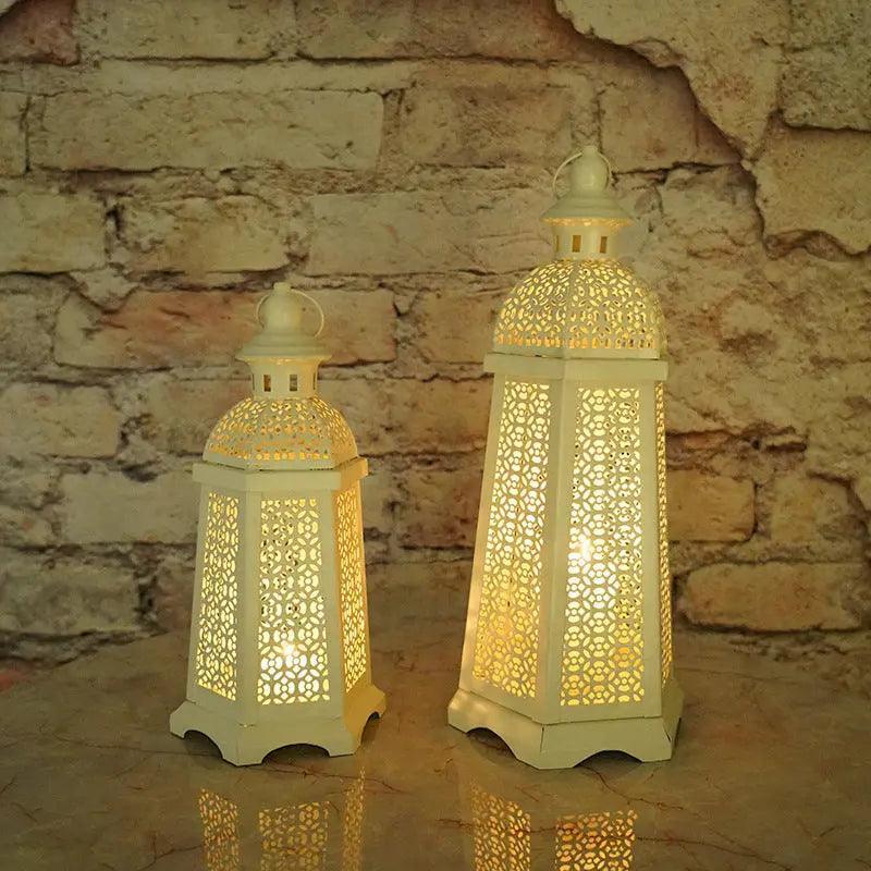 MR025 Gold Candle Holders Candlestick Home Decoration, Moroccan candle holder retro