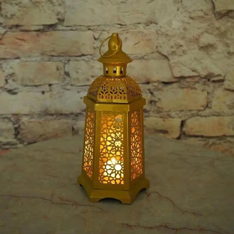 MR025 Gold Candle Holders Candlestick Home Decoration, Moroccan candle holder retro