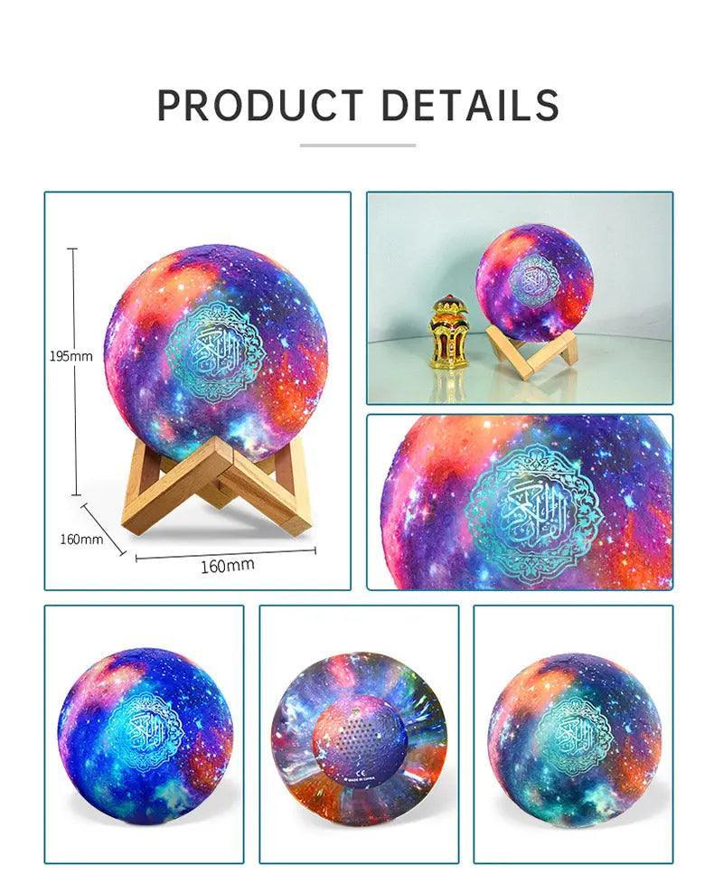 MR033 Color Moon Light Bluetooth Quran Speaker, QB512 Smart App Control Night Light