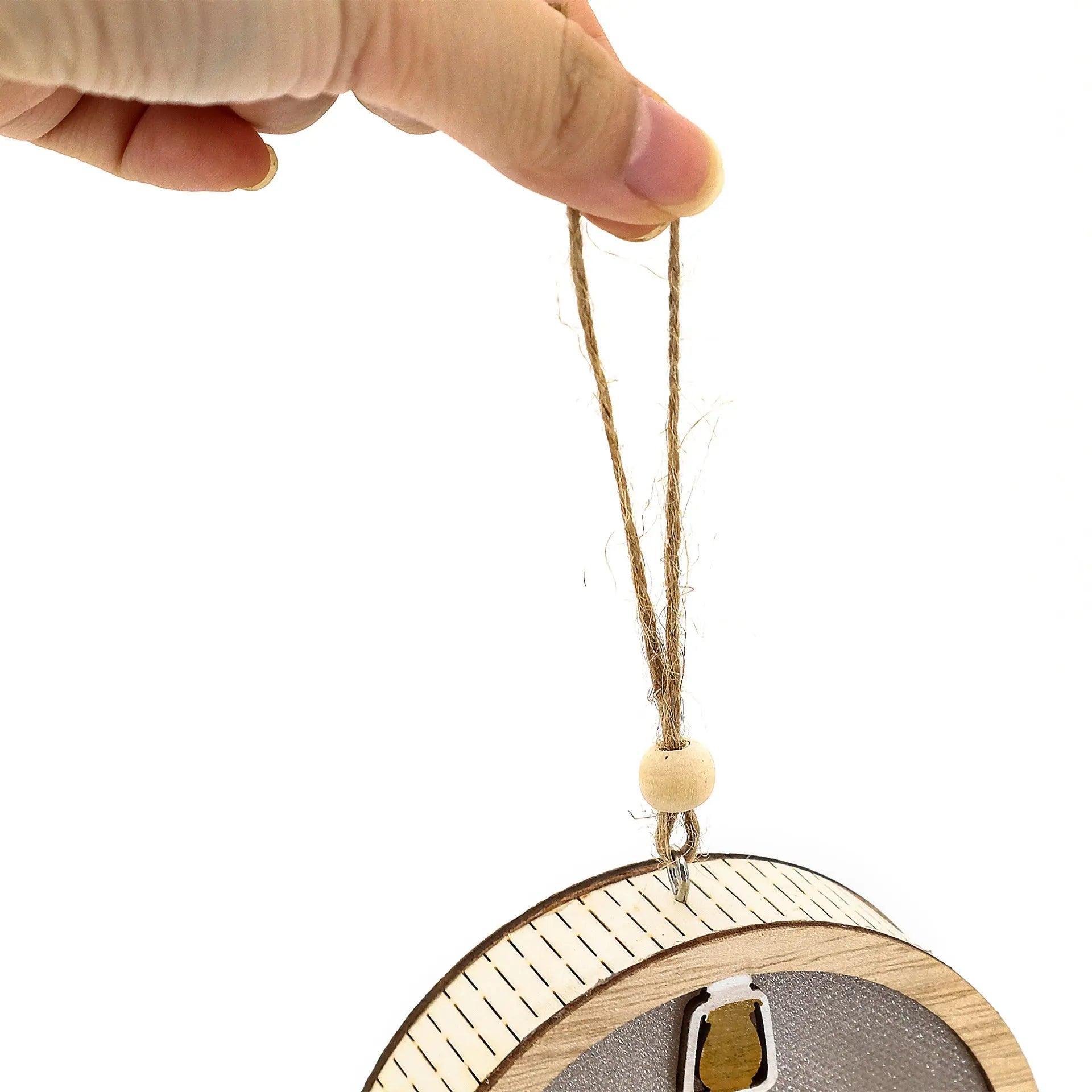 MR036 Eid Mubarak Wooden LED Luminous Pendant