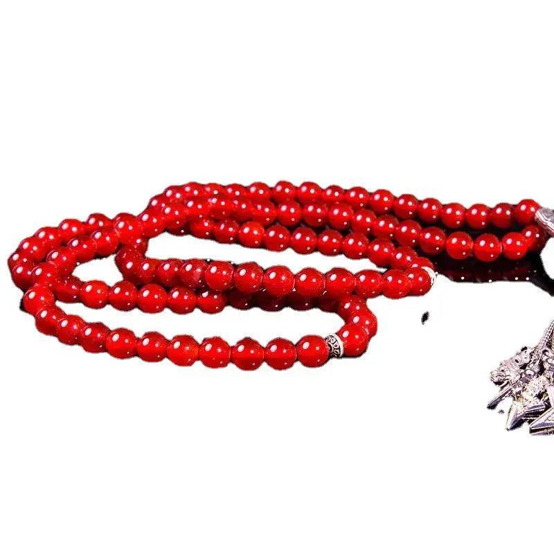 MR051 Agate Tasbeeh - Natural Crystal Prayer Beads for Tasbeeh