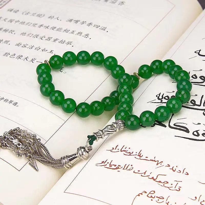 MR051 Agate Tasbeeh - Natural Crystal Prayer Beads for Tasbeeh