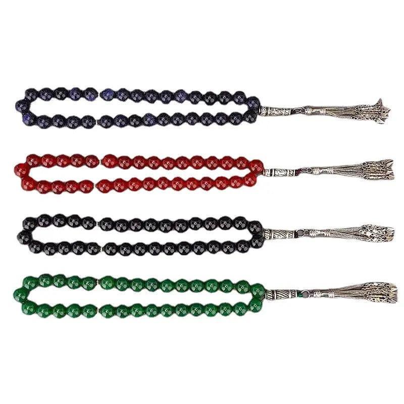 MR051 Agate Tasbeeh - Natural Crystal Prayer Beads for Tasbeeh
