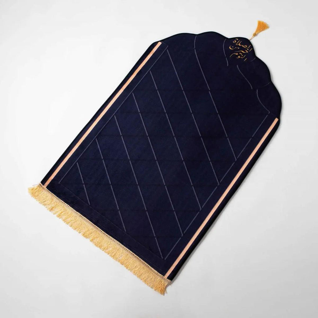MR054 Thickened Sponge Printed Flannel Tassel Prayer Mat