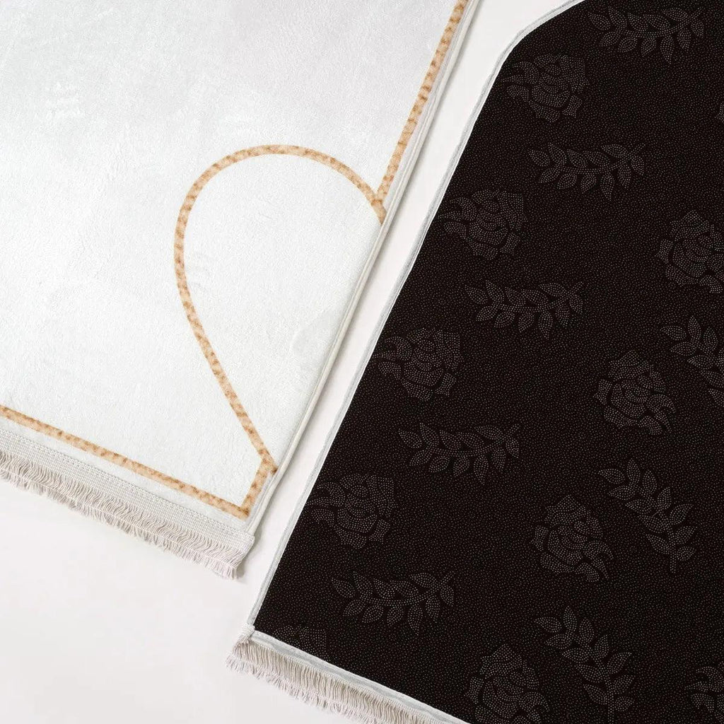 MR055 Non-Slip Embossing Flannel Interactive Heart Pattern Prayer Mat