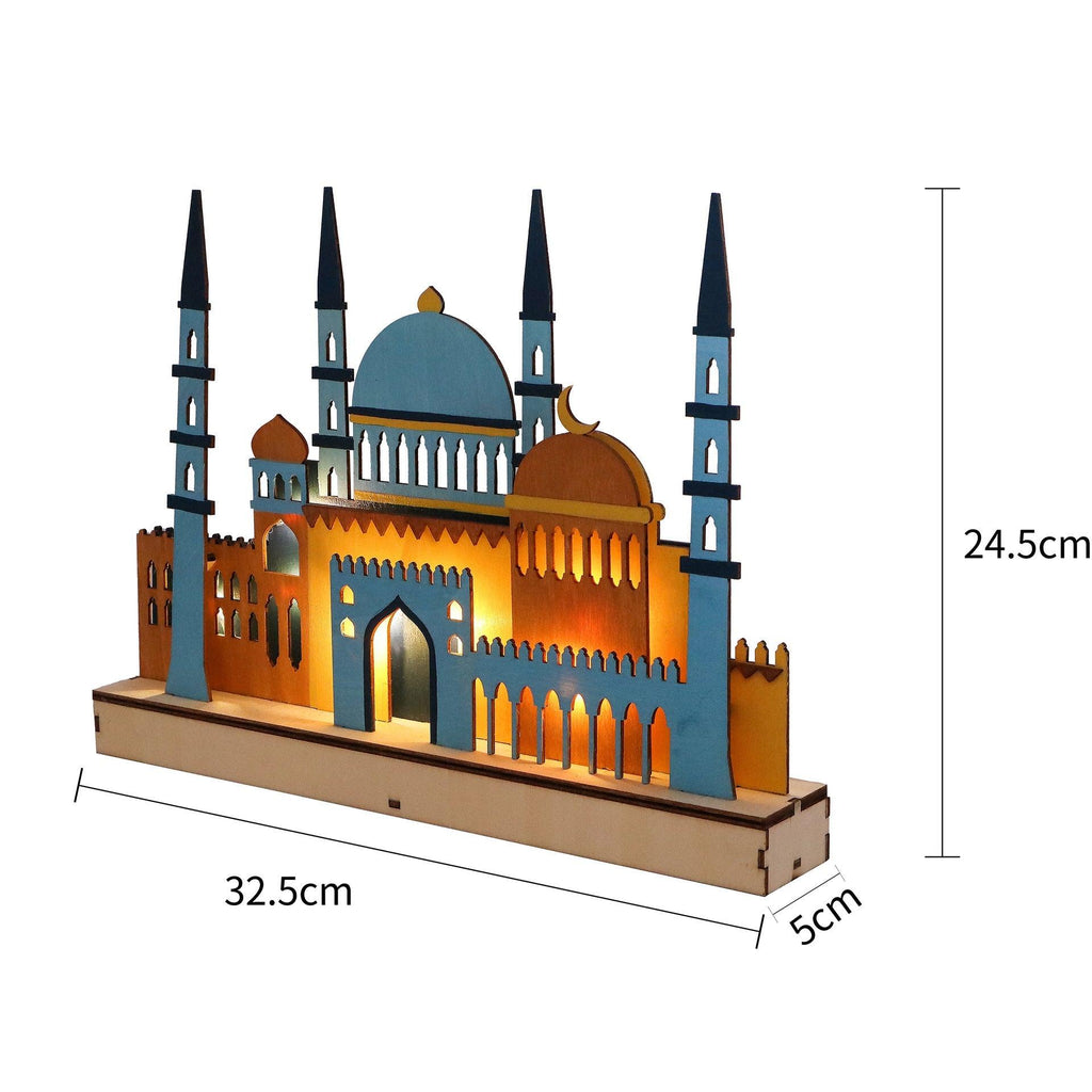 MR059 Wooden LED MASJID Shape Atmosphere Light