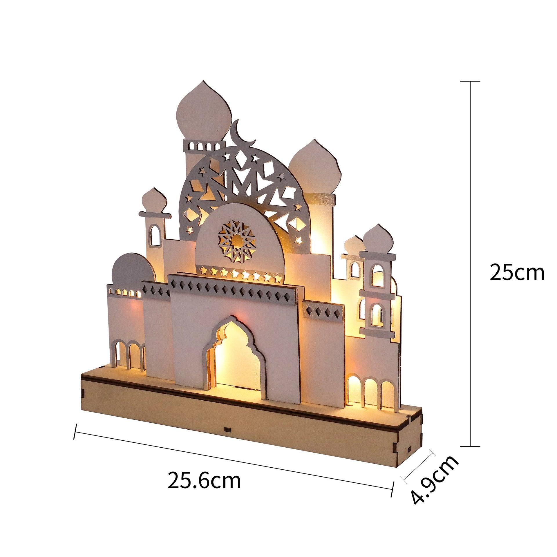 MR059 Wooden LED MASJID Shape Atmosphere Light