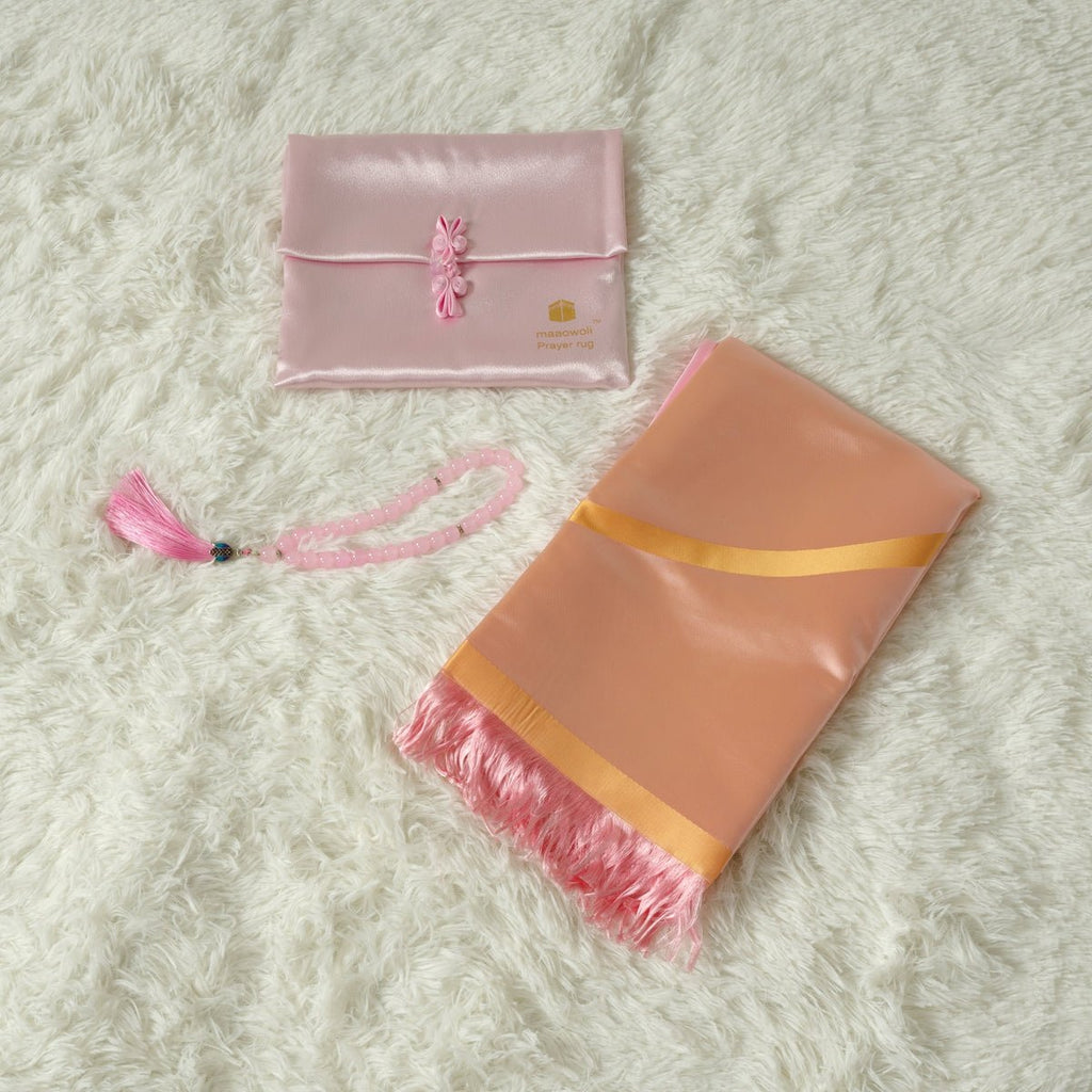 MR065 Eco-Friendly New Luxury Prayer Mat and Tasbeeh Set