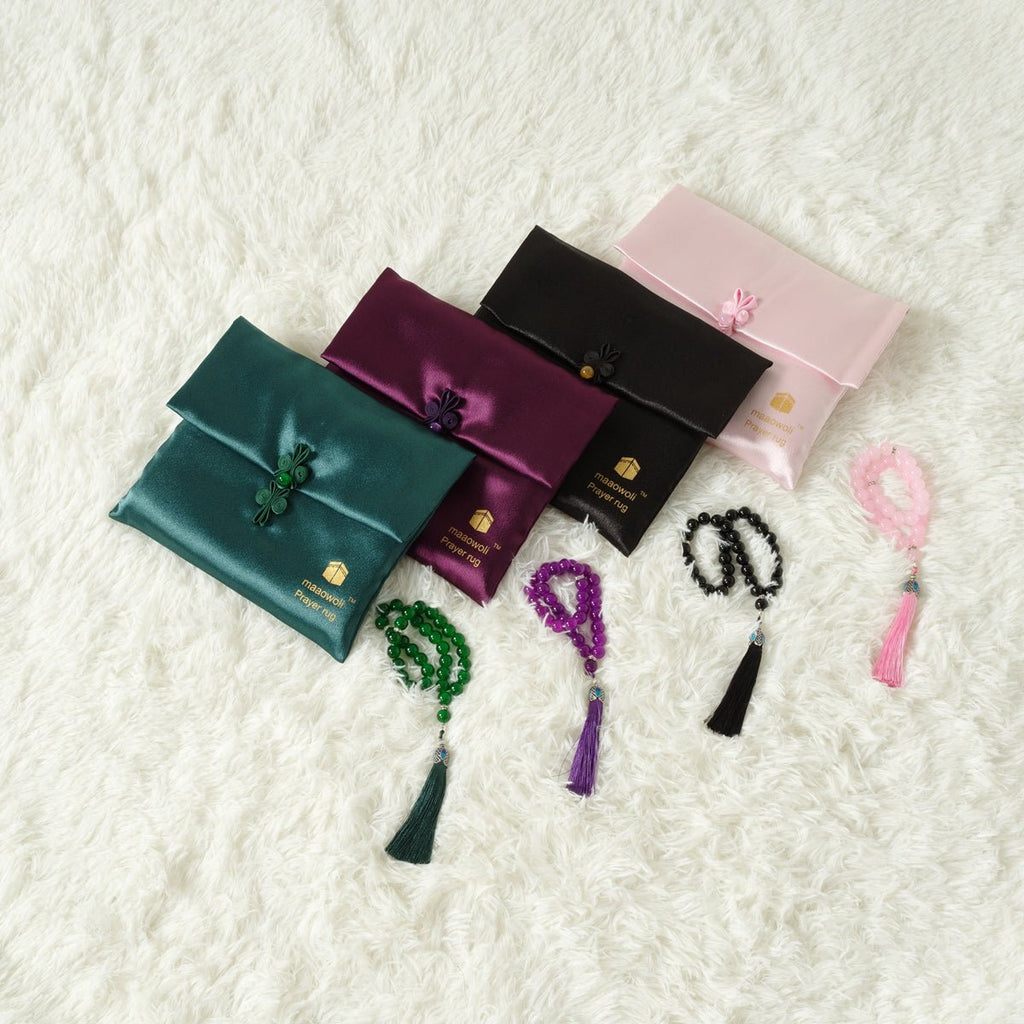 MR065 Eco-Friendly New Luxury Prayer Mat and Tasbeeh Set