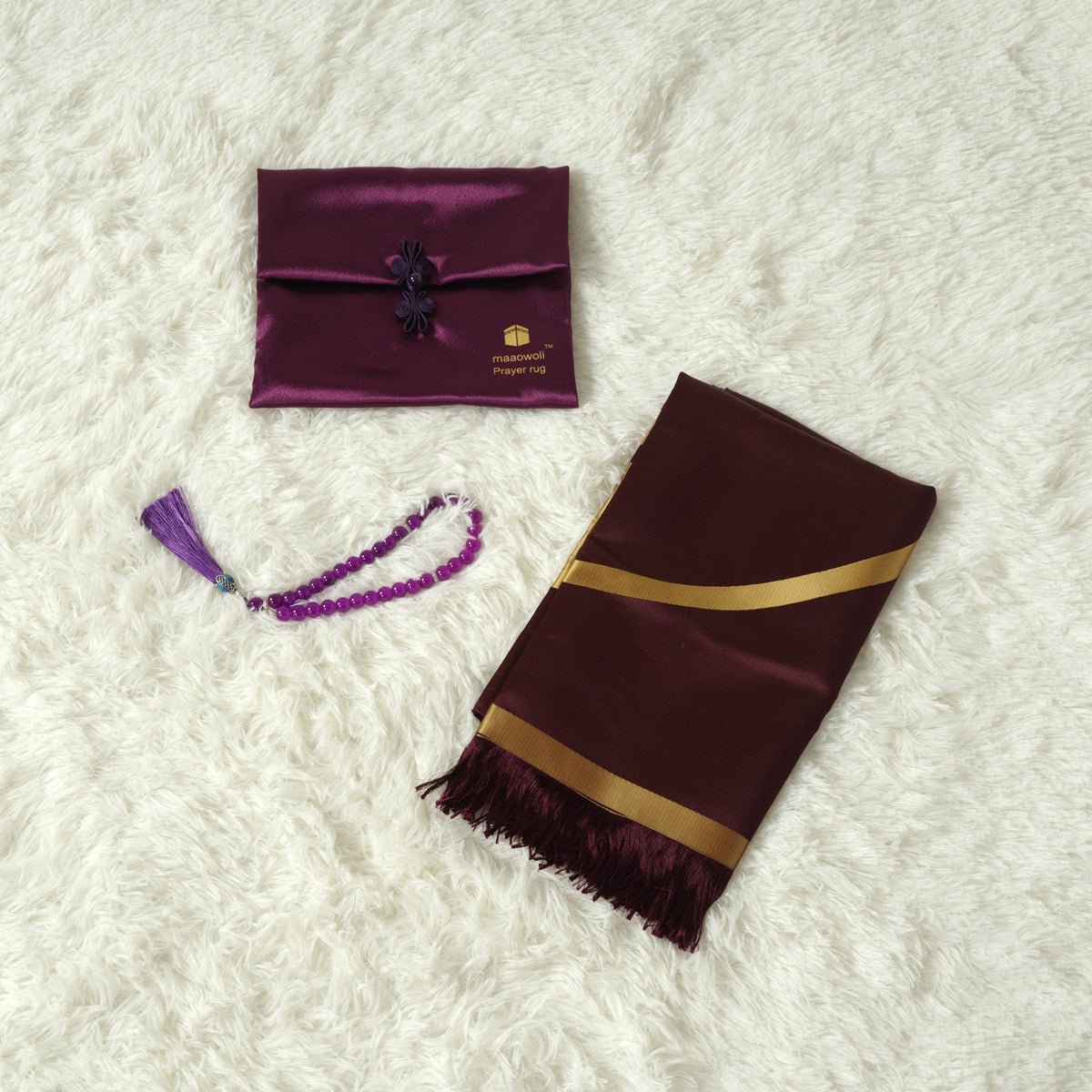 MR065 Eco-Friendly New Luxury Prayer Mat and Tasbeeh Set