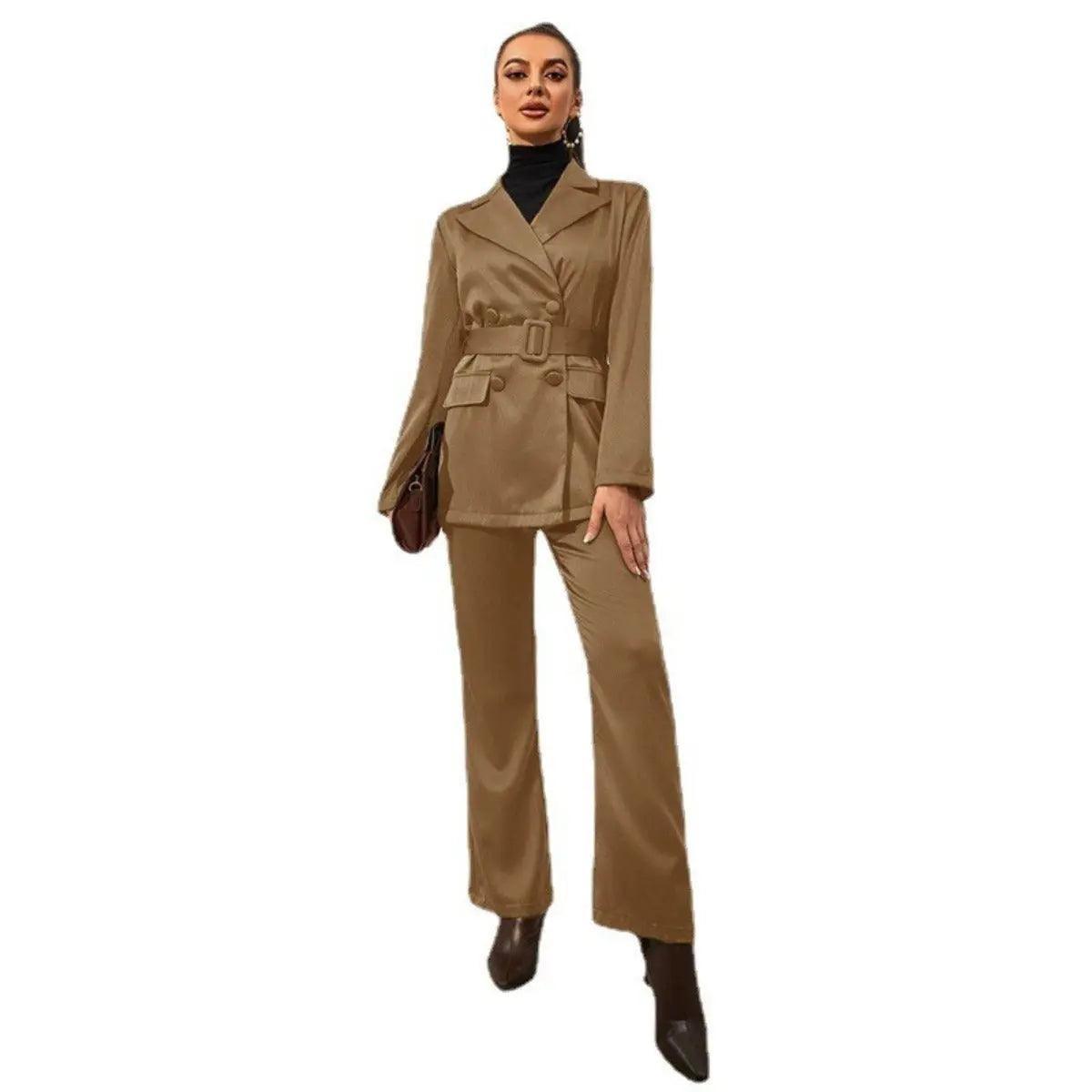 MS012 Formal Four Piece Office Lady Suit Set Work Blazer Jacket Pant