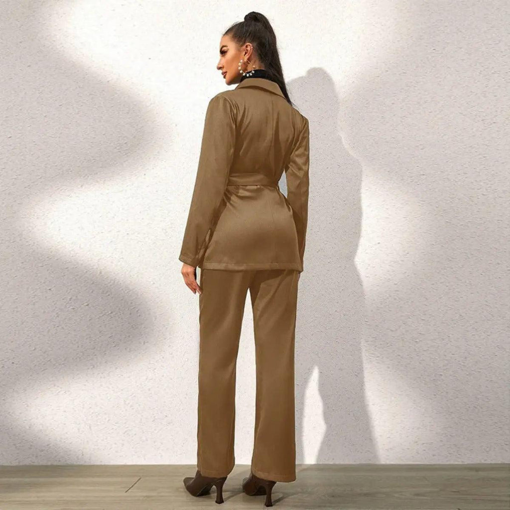 MS012 Formal Four Piece Office Lady Suit Set Work Blazer Jacket Pant