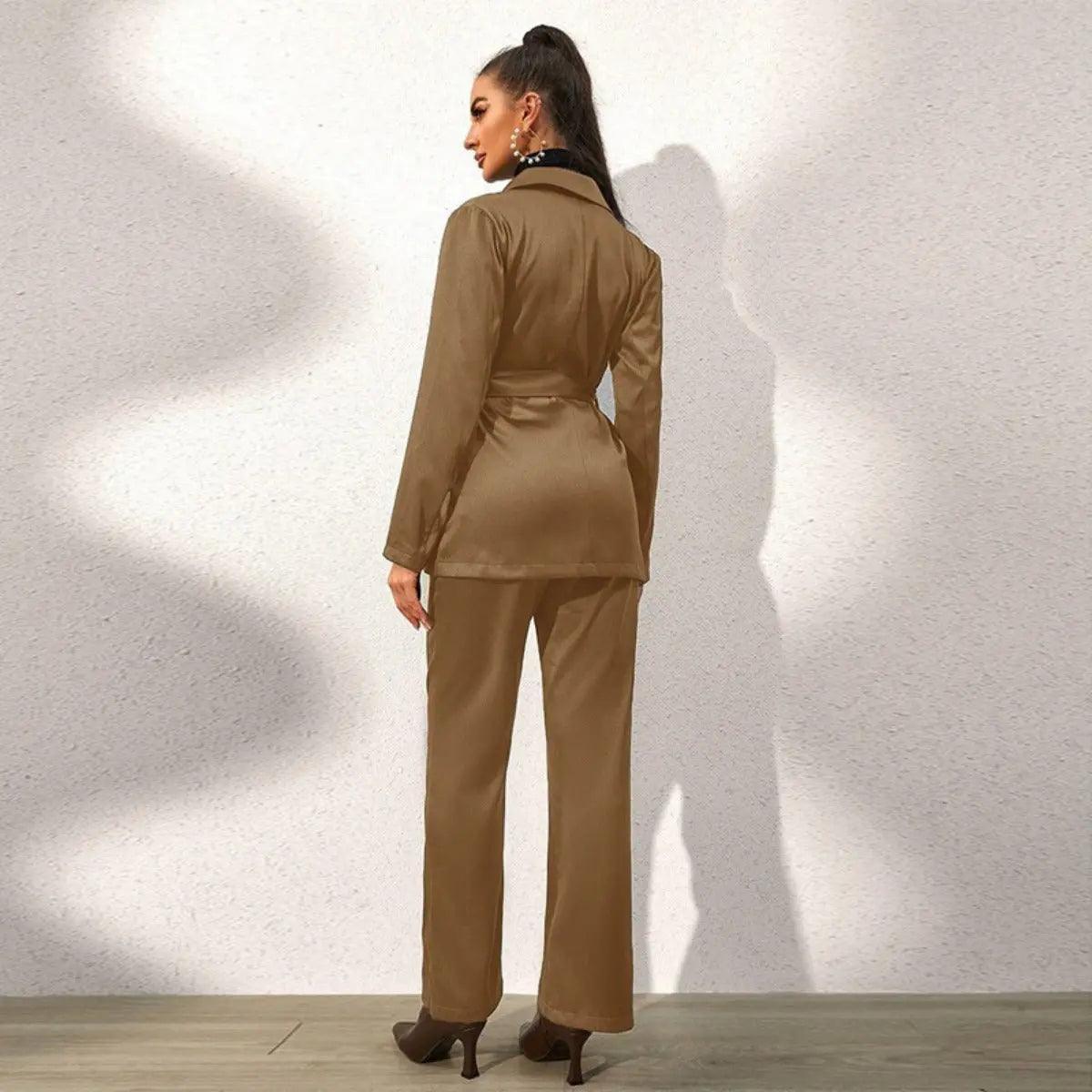 MS012 Formal Four Piece Office Lady Suit Set Work Blazer Jacket Pant