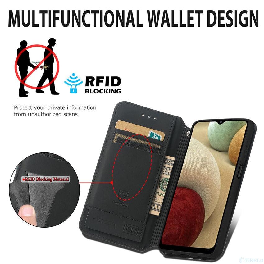 Multicolored Phone Case For iPhone 13 12 11 Pro Mini Cover Wallet Card Slot Flip Magnetic Leather PU Leather Flip Wallet Cover with Card Slots Case Cover