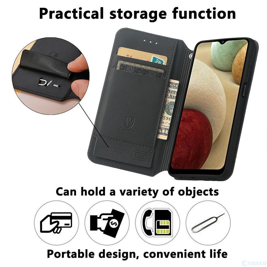 Multicolored Phone Case For iPhone 13 12 11 Pro Mini Cover Wallet Card Slot Flip Magnetic Leather PU Leather Flip Wallet Cover with Card Slots Case Cover