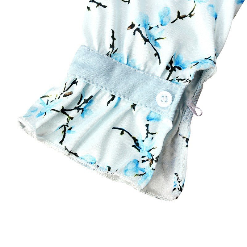 Muslimah Girls Blue Floral Dress & Khimar Set (MKG027)