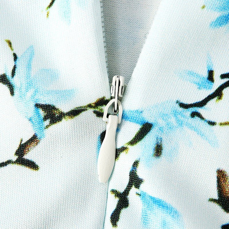 Muslimah Girls Blue Floral Dress & Khimar Set (MKG027)