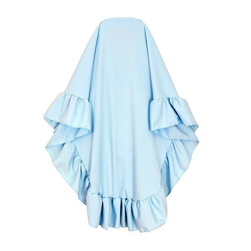 Muslimah Girls Blue Floral Dress & Khimar Set (MKG027)