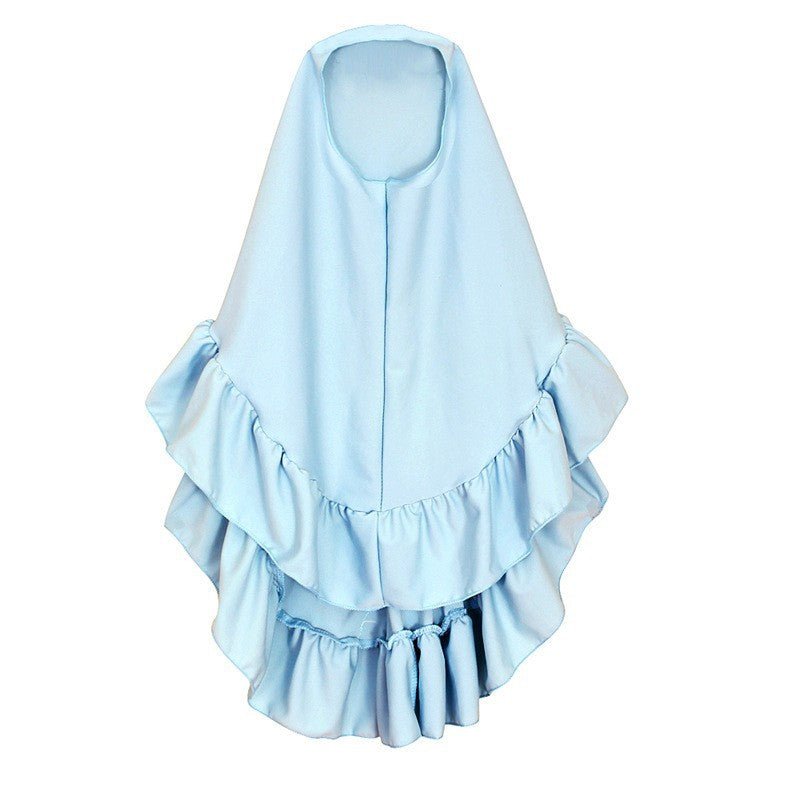 Muslimah Girls Blue Floral Dress & Khimar Set (MKG027)