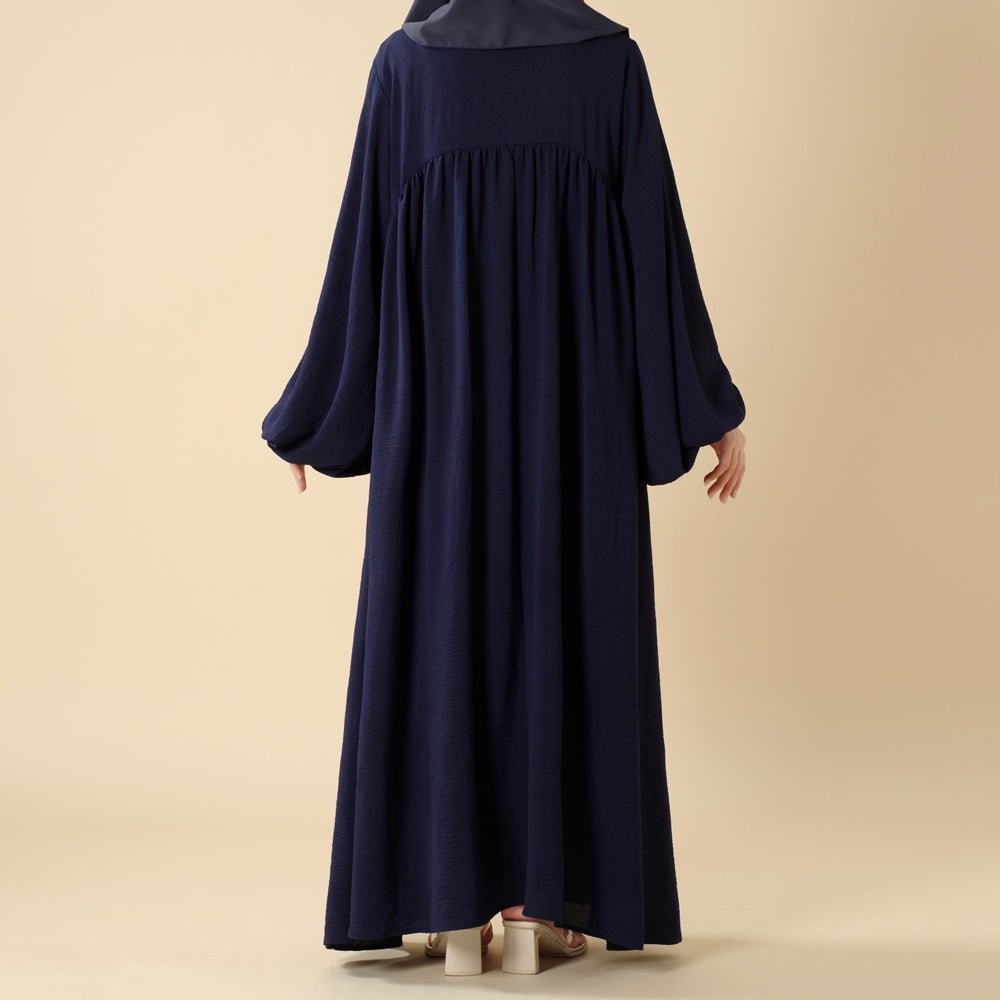 Relaxed Fit Lantern Sleeves Crepe Abaya (MA190)