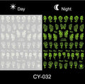 Nail Stickers Back Glue Fluorescent Light Flame Butterfly Moon Love Pattern Designs Nail Decal Decoration Tips For Beauty Salons Glow in Dark Nail Stickers Self-Adhesive Nail Art Decals Butterfly Flower Star Heart Nail Strips Glow Dark Nail Art Manicure