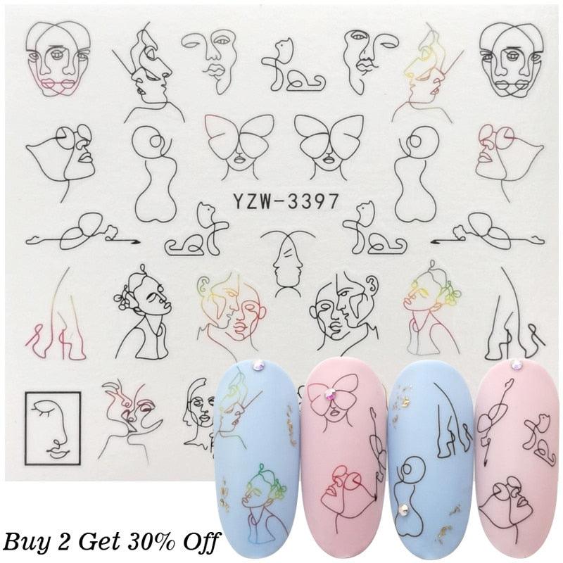 Nail Watermark Decals Sexy lips Middle finger Sexy girl Water Transfer Slider Russia Words Manicure Tattoos Sliders For Manicure Women Kids Girls Manicure Decoration Nail Art Supplies 3D Self-Adhesive Nail Decals Designer Nail Stickers for Acrylic Nails