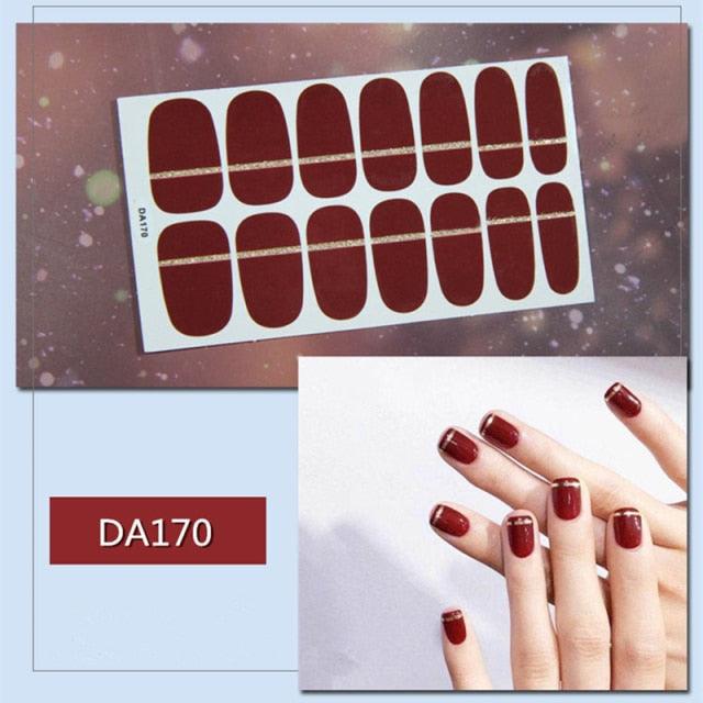 Nail Wraps Polish Decals Strips Golden Glitter 3D Adhesive Full Nail Art Stickers Manicure Kits Women Nail Decorations Accessories Metal Curve Stripe Lines Design Letter Nail Sticker Adhesive Decoration Template Nail Tool Decorations